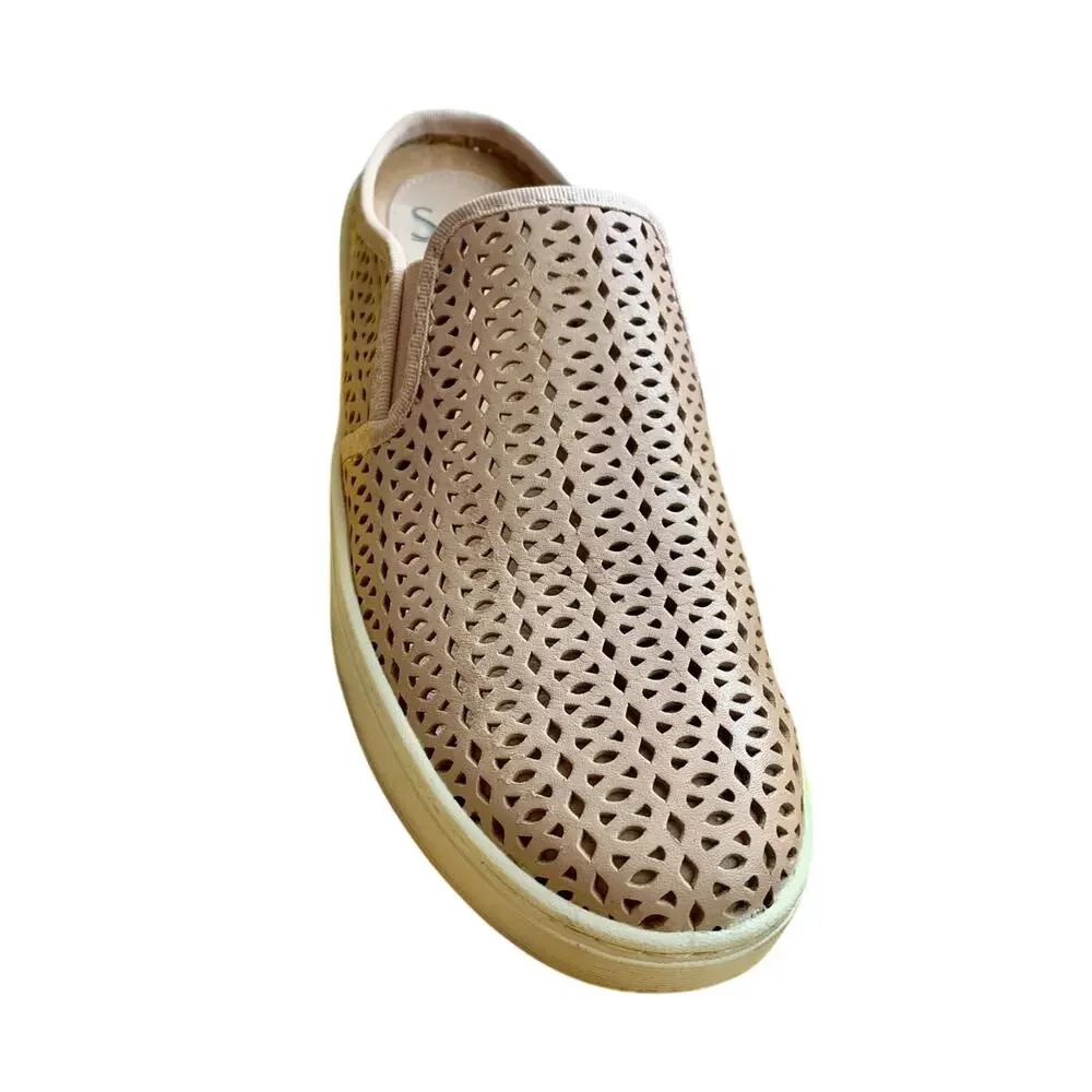 SOFFT Women’s Slip-On Leather Sneaker Padded Slides Somers II Taupe/Blush SIZE 9 - Picture 6 of 14